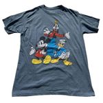 Disney women’s blue big three Mickey, Goofy, Donald short sleeve t-shirts size M Photo 0