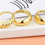 Amazon 3 PC Gold Dome Rings Photo 0