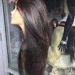 Wig Brown Long Fullcap wear up down long thick Wig Photo 7