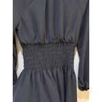 Madewell Bubble-Sleeve Smocked Mini Dress in True Black Size XS Photo 3