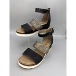 Boutique By Corkys Livingston Black & Gold Platform Sandals Womens 9 Photo 1