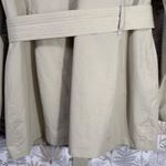 London Fog  Beige Double-Breasted Short Trench Coat with Belt Women's Medium Photo 11