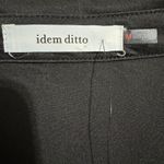 idem Ditto  Black Ruched Front Long Sleeve Collared Button Down Gothic Shirt M Photo 11
