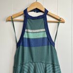 Free People  maxi dress Large  flowy halter cotton blend striped boho Photo 1