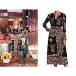 Etro Floral Paisley Print Wraparound Midi Dress Size 6‎ Photo 1