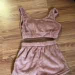 Plush lounge suit Medium. Shorts and top. New. Deep rose. Very comfy Photo 0