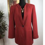 Harve Bernard Women Jacket 8 Clueless Preppy Office Siren One Button 100% Wool Red Photo 0