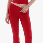 Stylish Red Boot Cut Pants & Top Set Size M Photo 0