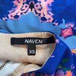 Naven Pink and Blue Open Back Floral Print Mini Dress Sz XS Photo 8