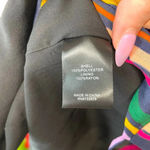 Tularosa Maud Wrap Dress Cherry Red Multi Rainbow Stripe Size Medium Photo 8