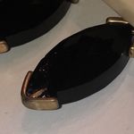 Kenneth Cole  Gold Tone Black CZ Rhinestone Dangling Boho Pierced Earrings Photo 5