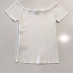 Madewell  Off the Shoulder‎ Boatneck White Top Size Large Photo 1