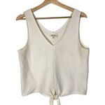 Madewell  Texture & Thread White Tie Front Tank Top M Photo 1