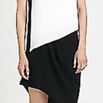Rag and Bone $350  Size Large Black & White Color Block Asymmetrical Dress‎ #I12-5 Photo 0
