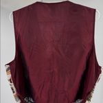 White Stag  Maroon Christmas tree tapestry Vest XL holiday presents Photo 2