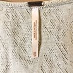 Free People Vintage Mixed lace Sheer Smocked Top Light Blue XS Photo 2