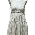 Nectar Clothing Women's White Polka Dot Sleeveless Mini Dress Bow Tie Back L Photo 5