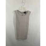 Liz Claiborne Liz Claiborne Career Women Medium Gray Purple White Striped W/ Belt Sleeveless Photo 4