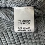 Weatherproof Vintage NWT Slub Pointelle Knit Mock Neck Sweater Dusty Blue Medium Photo 5