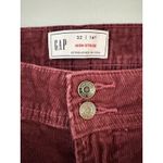 Gap High Stride Corduroy Jeans Womens Size 32 Burgundy High Rise Wide Leg Pants Photo 4