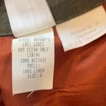 Linen Dark Army Olive Green Women's Size 6 Petite Small Cropped Short Jacket Photo 7