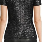 Bailey 44 Top Celebration Black Sequined Crewneck Short Sleeve Top XS NEW Photo 1