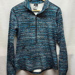 Nike  Pro Blue Multi Color Pattern 1/4 Zip - Size L‎ Photo 0