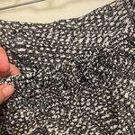 Angie Womens Mini Skirt M 32” 34”Black White Boho Sharkbite Hem Tassels Pull on Photo 7