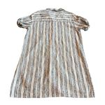 Michael Stars Blue White Stripe Button-Down Shirt Dress Short Sleeve Size Medium Photo 5