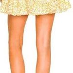 Charo Ruiz Ibiza Noa High Waisted Smocked Tiered Mini Skirt Yellow Women's Large Photo 1