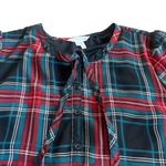 Draper James Red Green Plaid Mini Dress Fit And Flare Long Sleeve Size Large Photo 1