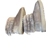 UGG  Mini Quilted Fluff Cuff Suede Shearling Boot in Sz 6 EUC Photo 5