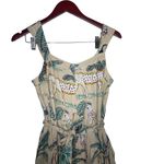 Beau & Ro Jungle leopard 100% cotton Maxi dress sz S Green Photo 2