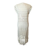 Eleven Six Crochet Midi Dress White Lotus Quiet Luxury Resortwear Tan Photo 3