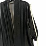 Susan Graver Stretch Velvet Cardigan Size 1X Black Ruched Sleeve Classic Holiday Photo 10