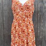 Cupshe Orange Yellow Sleeveless Sundress Back Zip CloseTie Straps XL RUFFLE Hem Photo 3