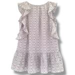 Madewell Women’s 100% Silk Lily Ruffle Echo Grid Print Sleeveless Top Size S Photo 2