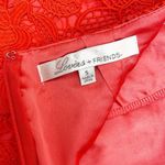 Lovers + Friends x Revolve Songbird Lace V-Neck Tie Back Romper: Red Photo 11