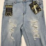 Elite Jeans Brand New Denim Distressed Light Wash Jeans Shorts For Women Size 15 Photo 1