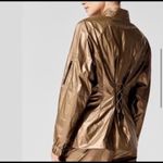 Carbon 38 Gold Crinkle Track Jacket Lace Back XS Photo 2