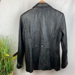 wilson's leather Wilsons 100% Leather Black Button Front Blazer Jacket M Photo 1