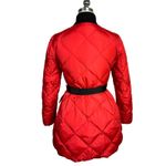 Miu Miu Quilted Down Puffer Jacket Red Black Belted Coat EU 36 Photo 2