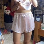 BABY PINK SATIN LINGERIE SLEEP SHORTS Size M Photo 3