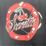 Chemistry NWT Black & Red Sweetie Cherry Airbrush Graphic Tee Unisex Size Medium Photo 1