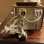 Steve Madden  B Webber, straw natural/cognac satchel new with tag Photo 0