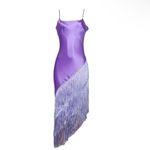 DELFI COLLECTIVE Cristina Asymmetrical Fringe 100% Silk Dress Photo 3