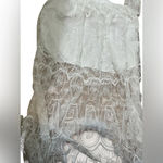 Women's White Cut out Lace Bubble Sleeve Lace Back Maxi Dress NWOT Size XL Photo 1