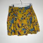 Maeve Anthropologie Fruit Print Orange Mini Boho Tiered Smock Skirt Large Photo 1