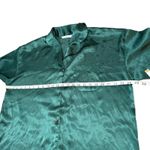 Victoria's Secret Vintage  Emerald Green Silky Sleep Shirt Pajama Dress M Photo 5