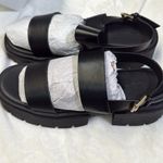 Truffle Collection  Y2K chunky strap sandals in black- Size 41 Photo 5